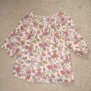 Lucky Brand Floral Peasant Blouse